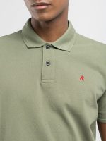 chalk piqué polo shirt with embroidery (copy)