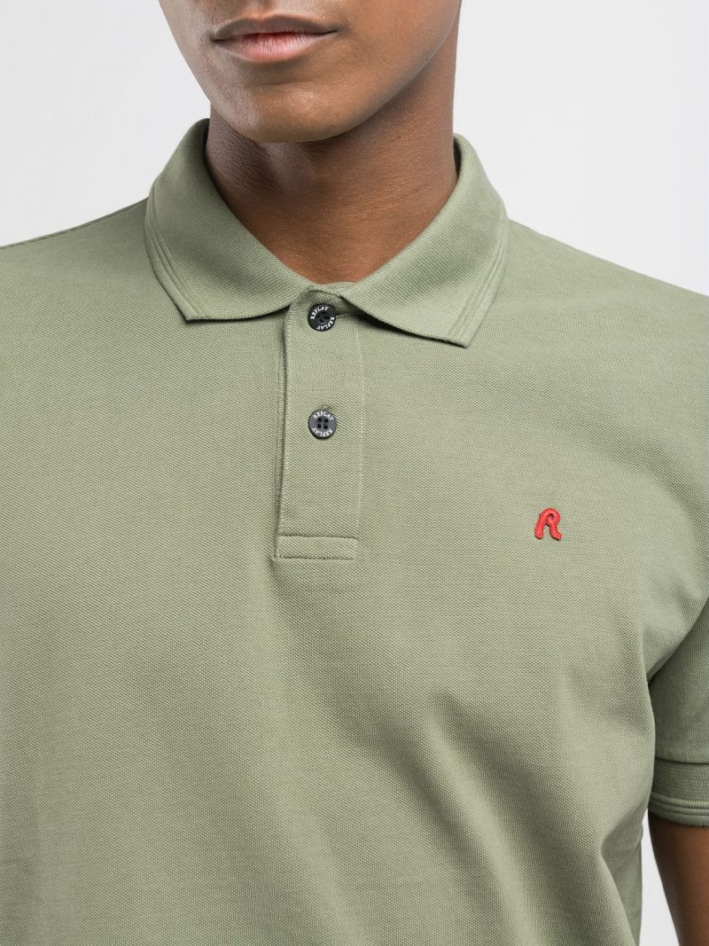 chalk piqué polo shirt with embroidery (copy)