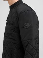 full zip technical black fabric jacket