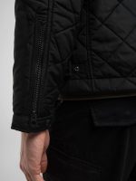 full zip technical black fabric jacket