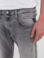 medium grey 11.5 oz hyperflex black stretch denim super slim anbass jeans