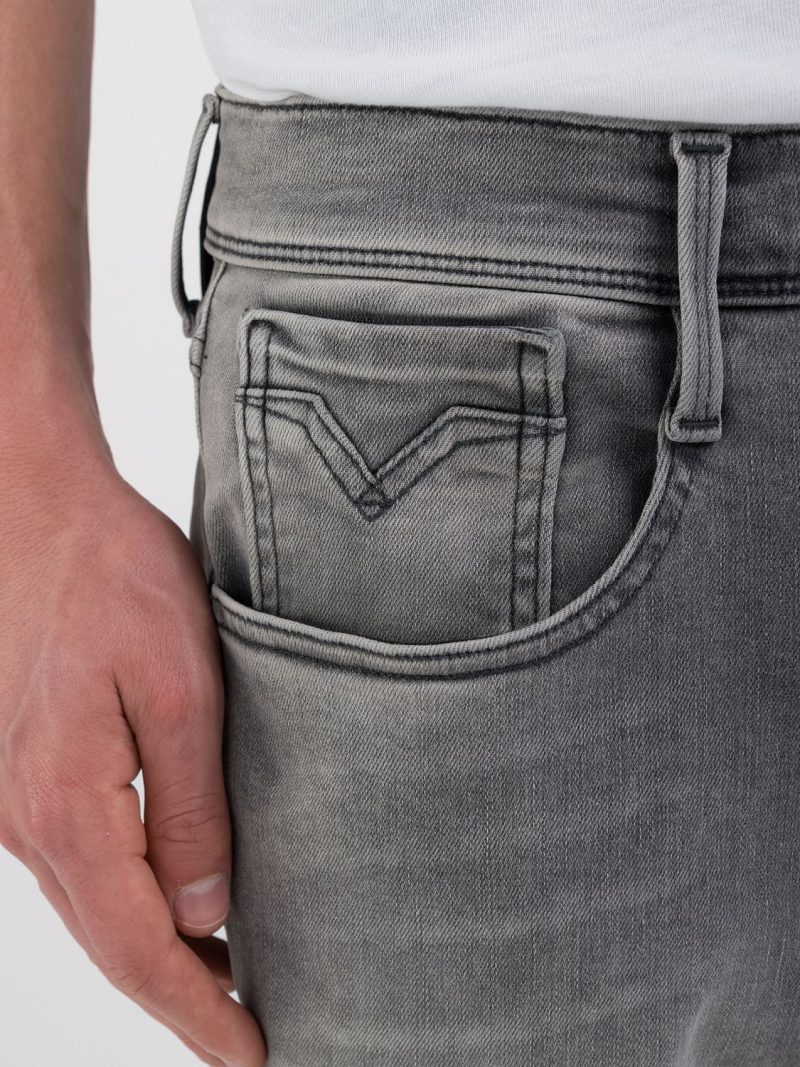 medium grey 11.5 oz hyperflex black stretch denim super slim anbass jeans