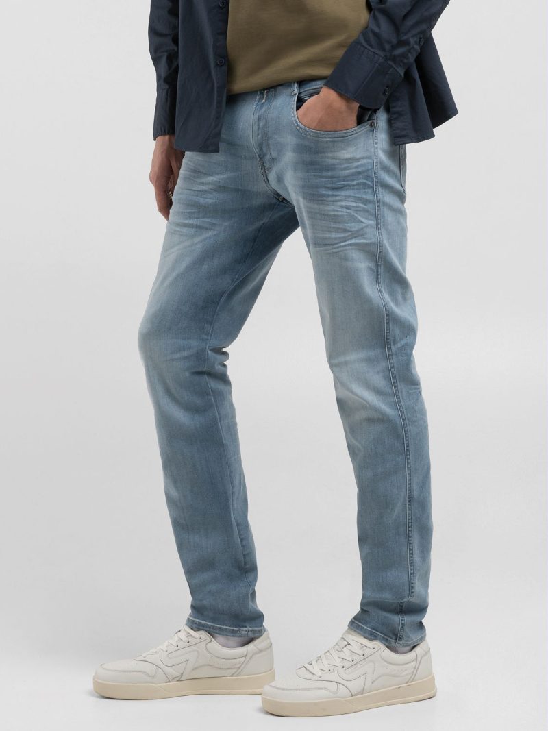 medium blue 11.5 oz hyperflex stretch denim slim anbass jeans