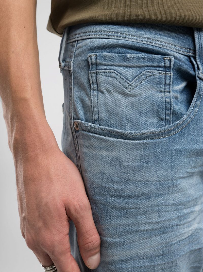 medium blue 11.5 oz hyperflex stretch denim slim anbass jeans