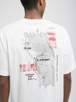 white cotton t shirt with print