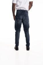 dark blue 10.5 oz blue/black stretch denim coated blue super slim bronny jeans