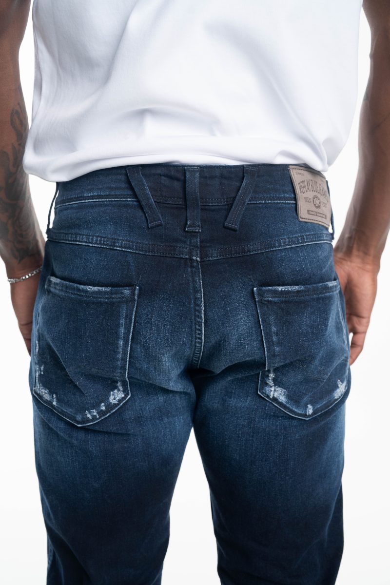 dark blue 10.5 oz blue/black stretch denim super slim bronny jeans