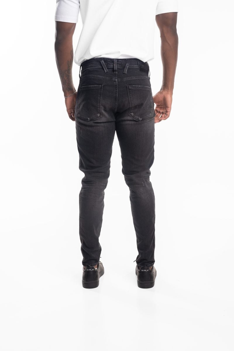 dark blue 10.5 oz blue/black stretch denim coated blue super slim bronny jeans (copy)