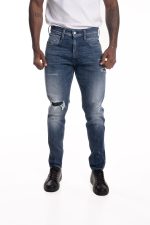 medium blue 12 oz deep blue power stretch denim super slim bronny jeans