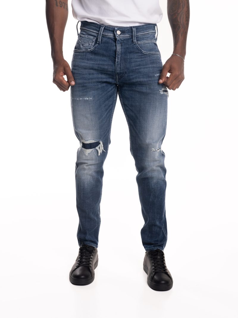 medium blue 12 oz deep blue power stretch denim super slim bronny jeans