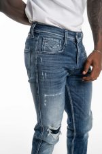 medium blue 12 oz deep blue power stretch denim super slim bronny jeans