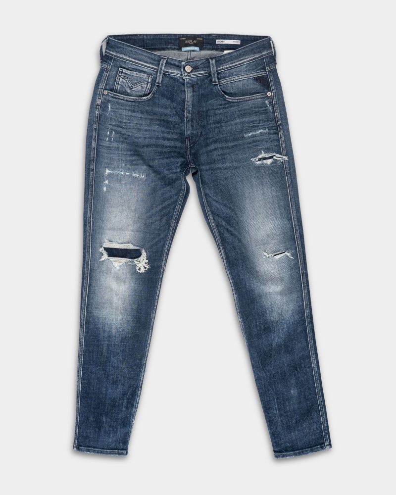 medium blue 12 oz deep blue power stretch denim super slim bronny jeans