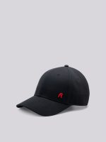 black cap with r embroidery