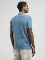 chalk piqué polo shirt with embroidery