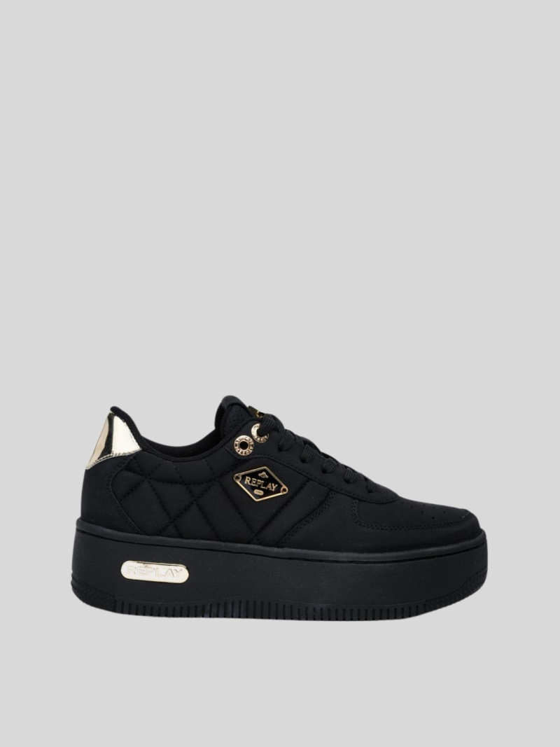 epic high padded black sneakers