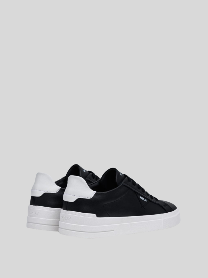 evan class black white sneakers
