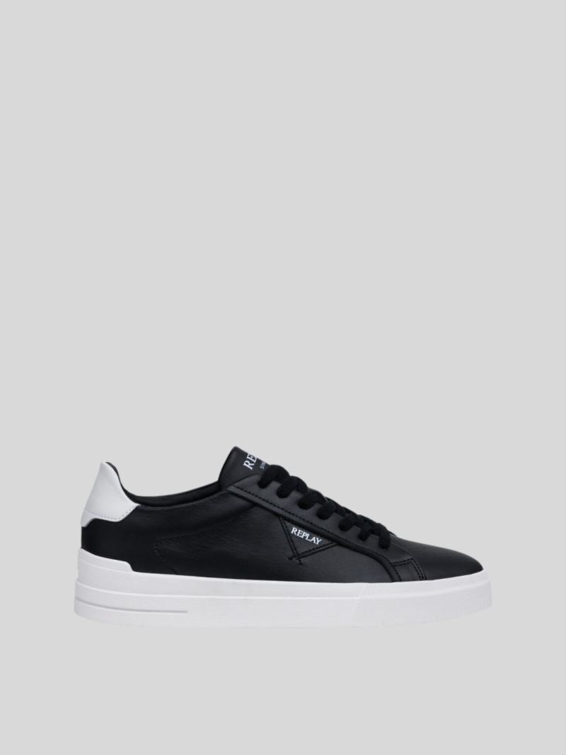 evan class black white sneakers