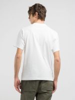 white t shirt with printed pocket