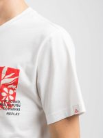 white t shirt with printed pocket