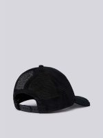 cap with logo patch washed black