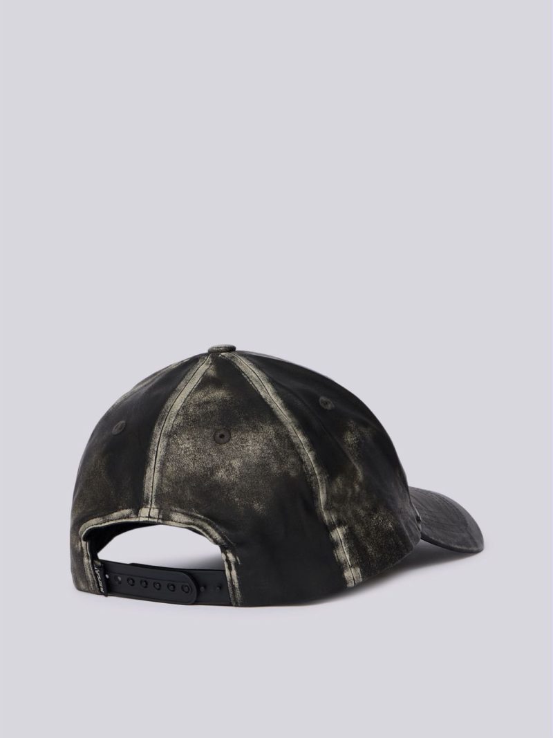 marble effect brushed pu basketball cap