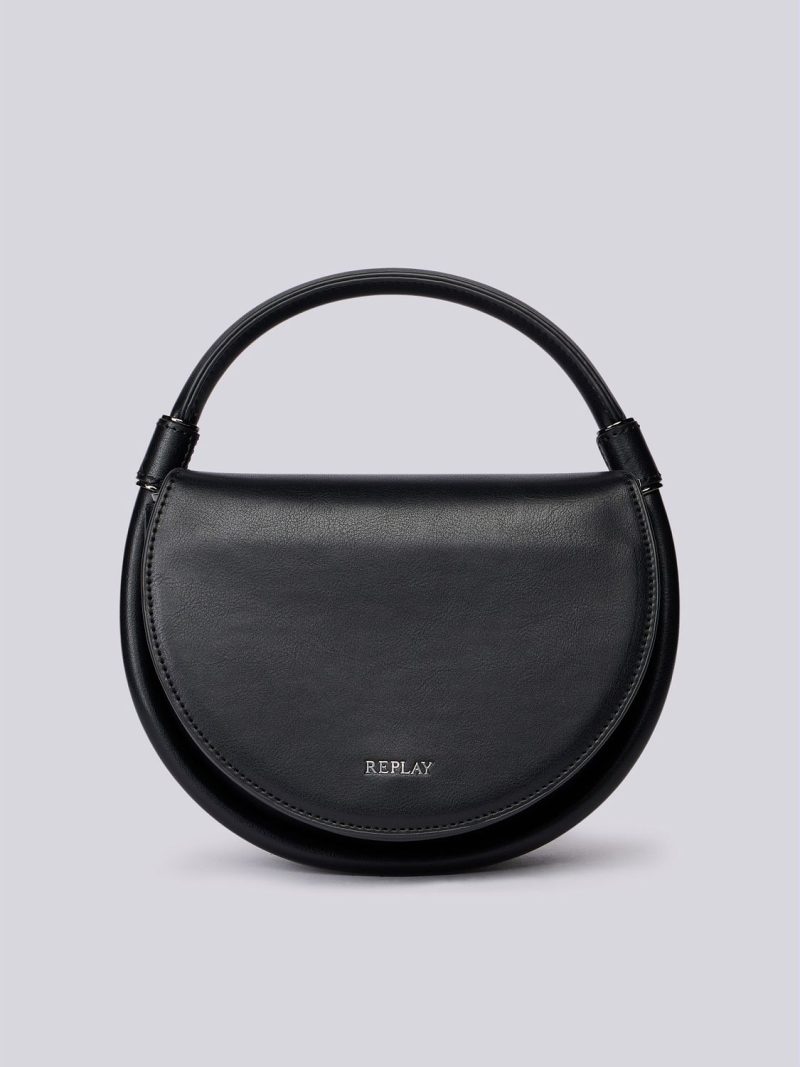 branded half moon bag
