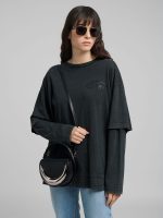 branded half moon bag