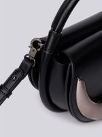branded half moon bag