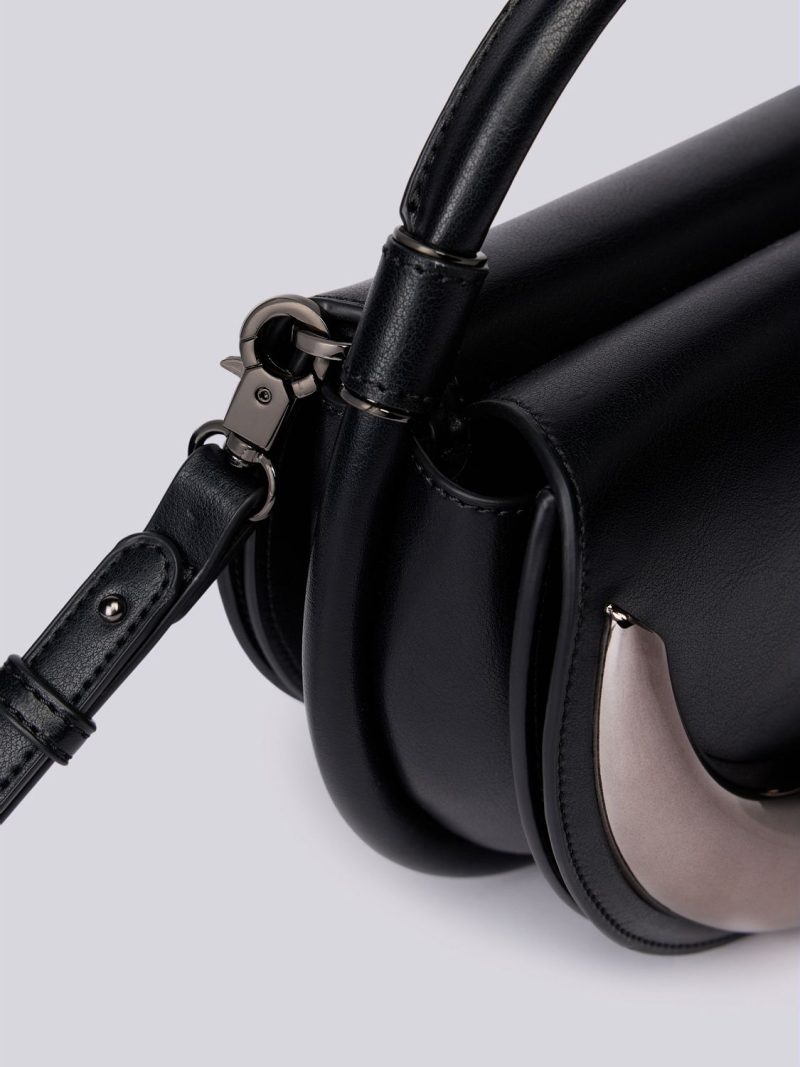 branded half moon bag