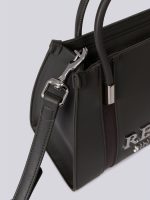 bag with shoulder strap and lettering