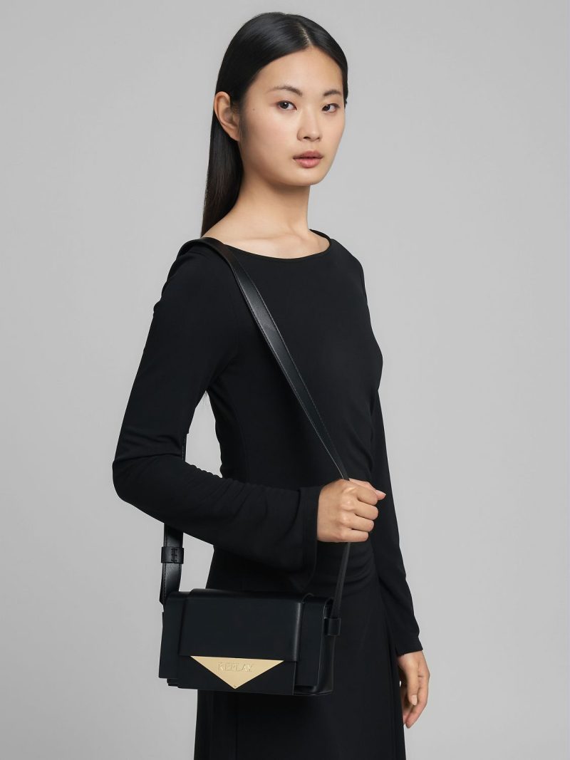 crossbody bag with diamond logo