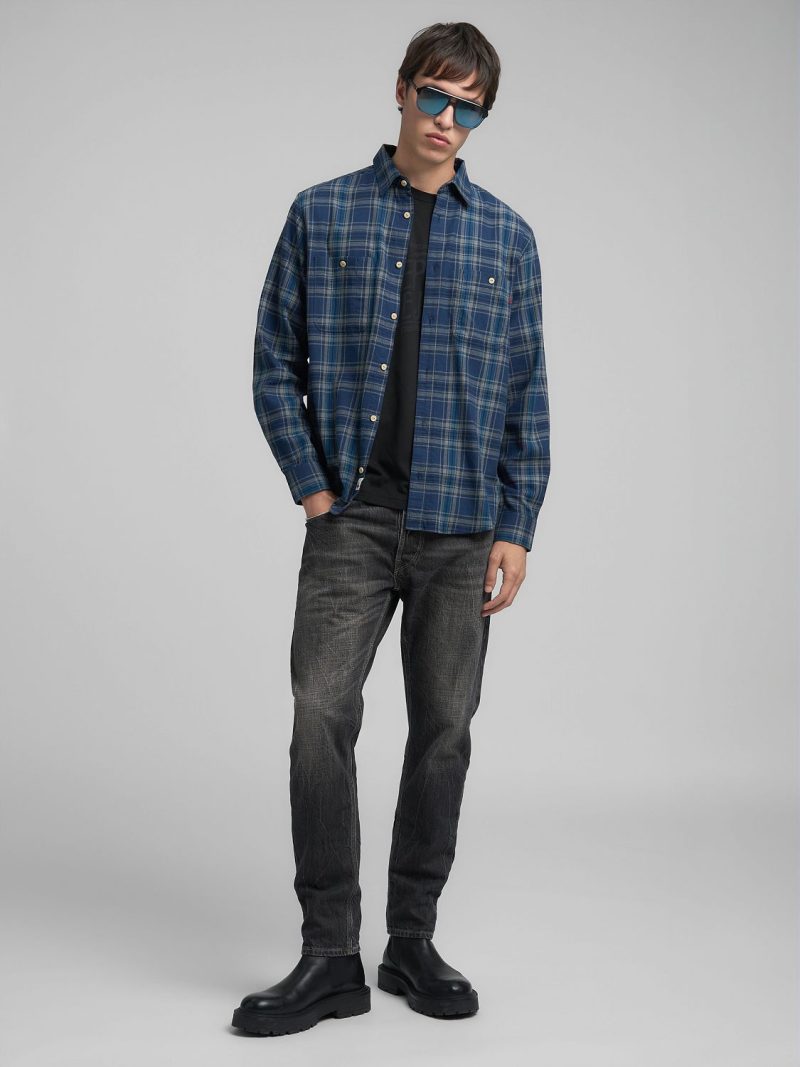 willbi regular fit jeans 11 oz black od brown stretch denim