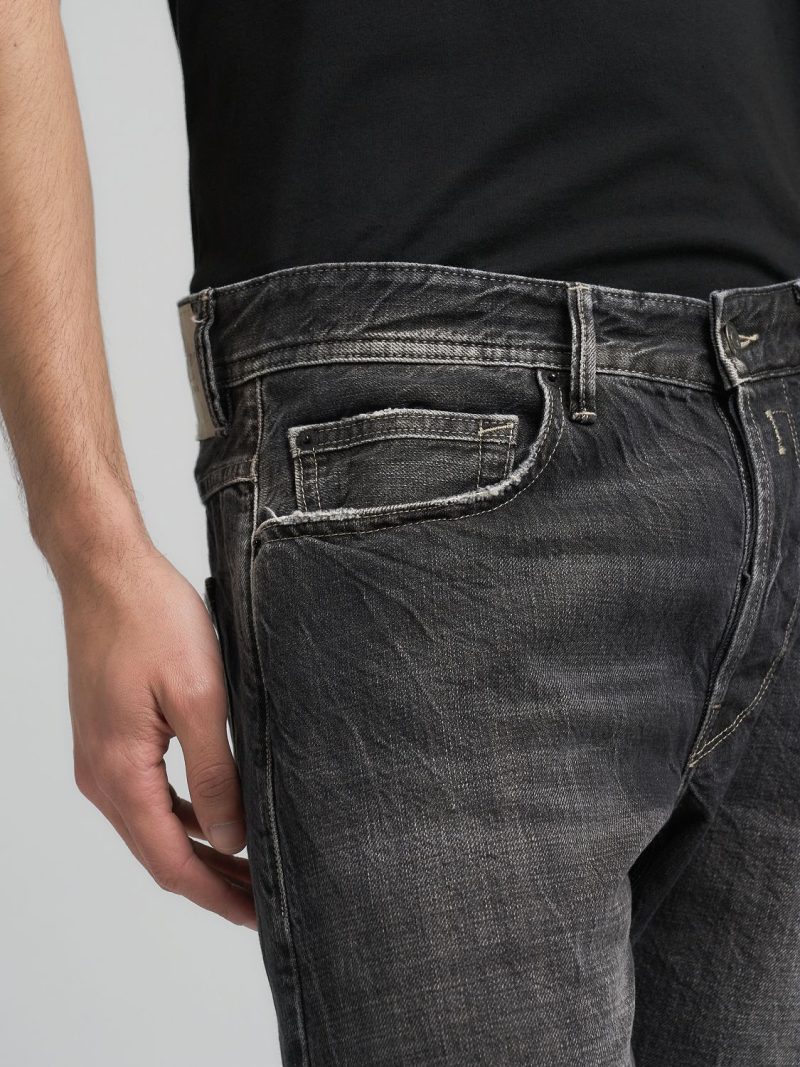 willbi regular fit jeans 11 oz black od brown stretch denim