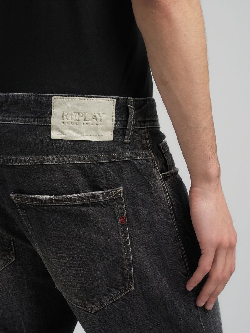 willbi regular fit jeans 11 oz black od brown stretch denim