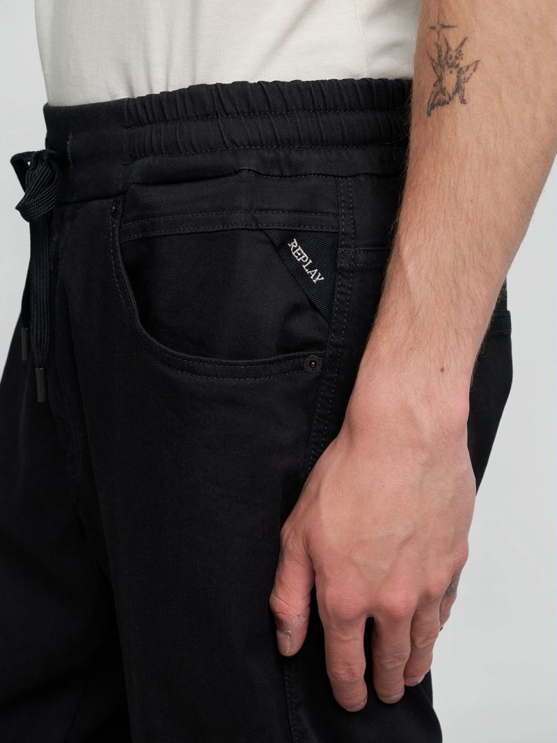 lanny slim fit jean 8 oz super soft str black od denim