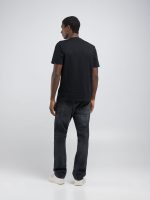 crew neck jersey t shirt black