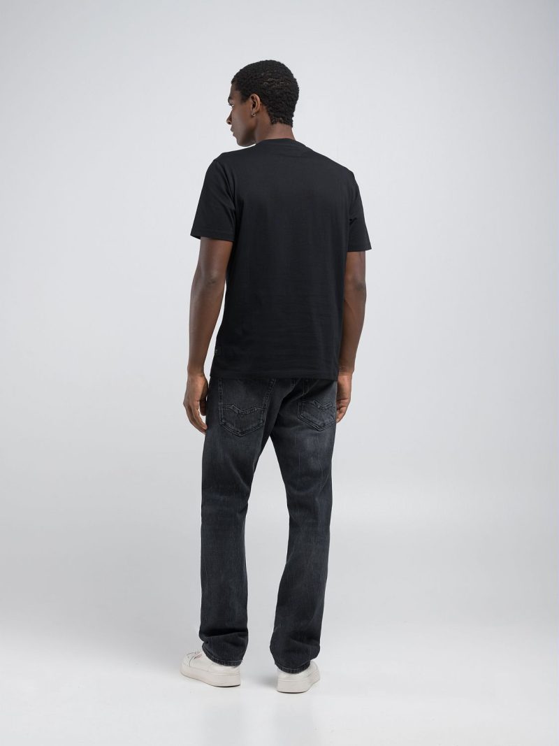 crew neck jersey t shirt black