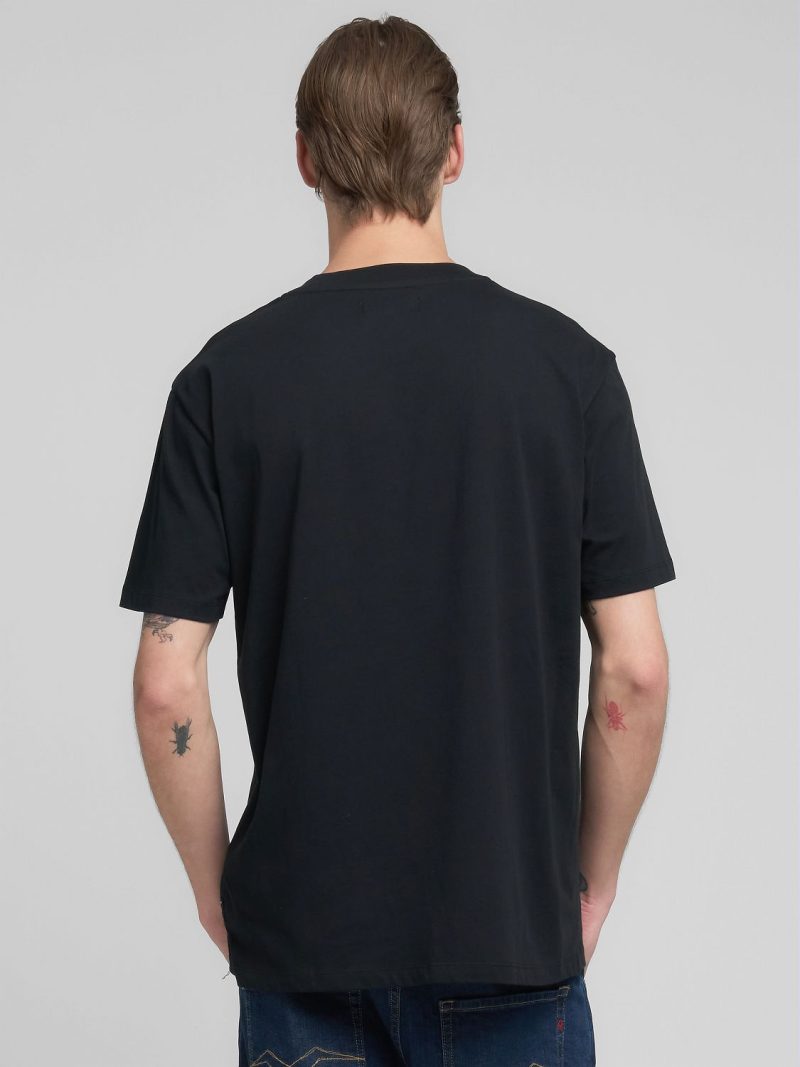 black jersey t shirt with lettering