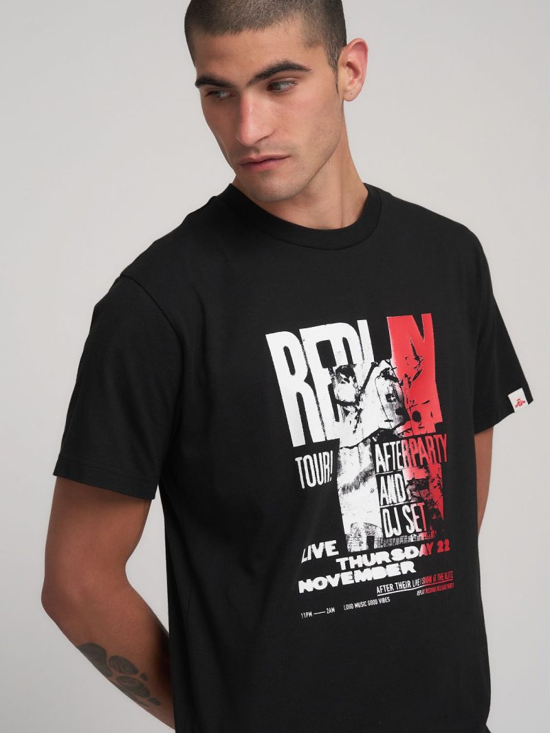 black maxi print t shirt