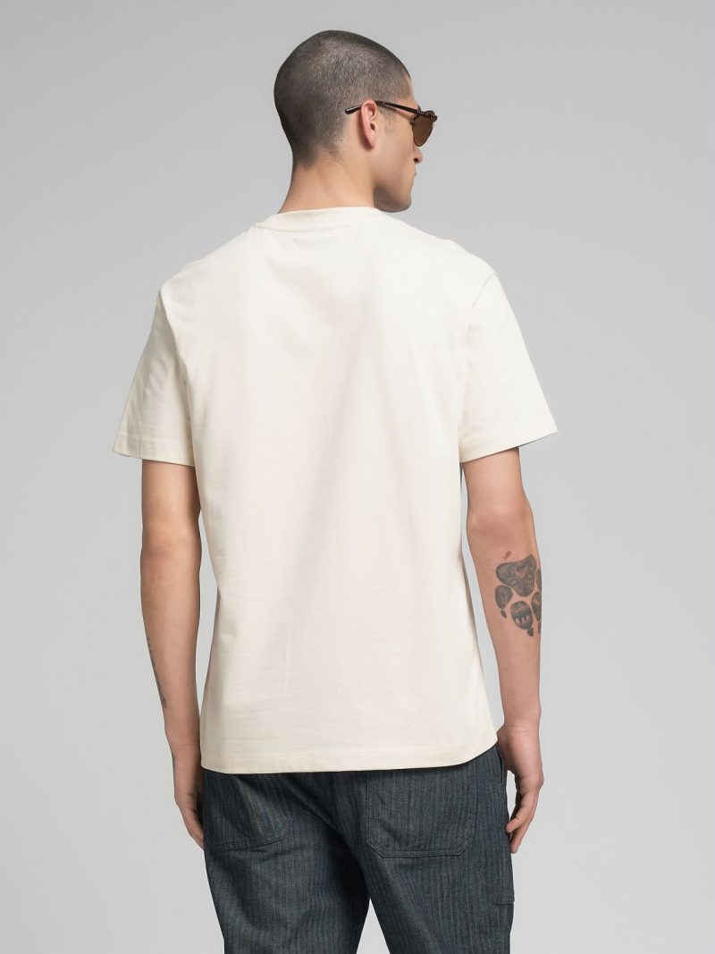 ntaural rope jersey crew neck t shirt with embroidery