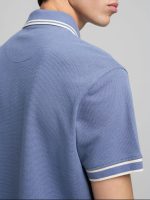 striped trims pique polo