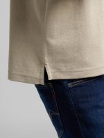 striped trims pique polo