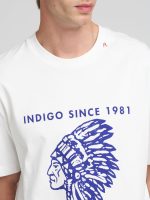 natural white cotton jersey t shirt with print