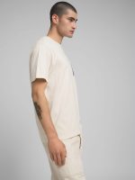 cream crew neck t shirt with vintage print