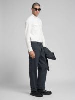 natural white recycled cotton western shirt