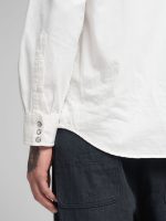 natural white recycled cotton western shirt