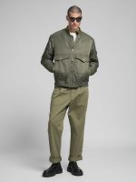 recycled nylon rider jacket combat green twill