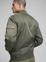 recycled nylon rider jacket combat green twill