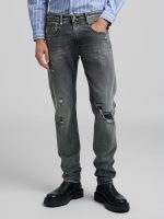 anbass slim fit 11 oz dark grey comfort denim