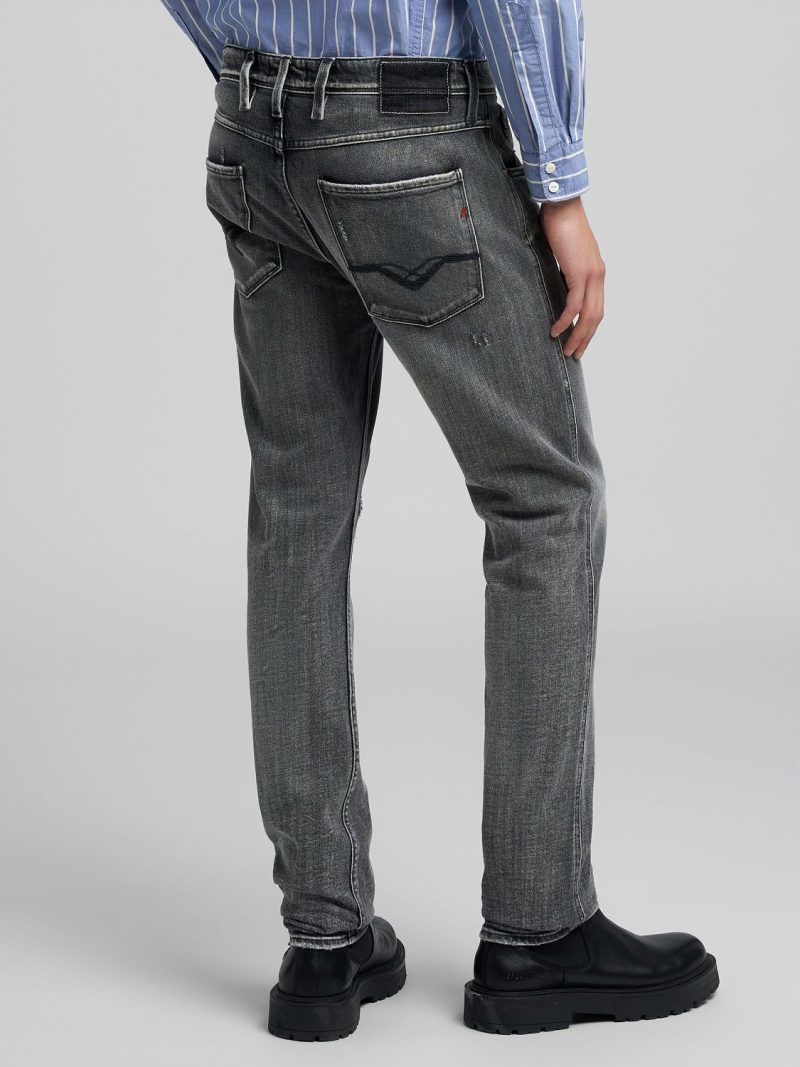 anbass slim fit 11 oz dark grey comfort denim